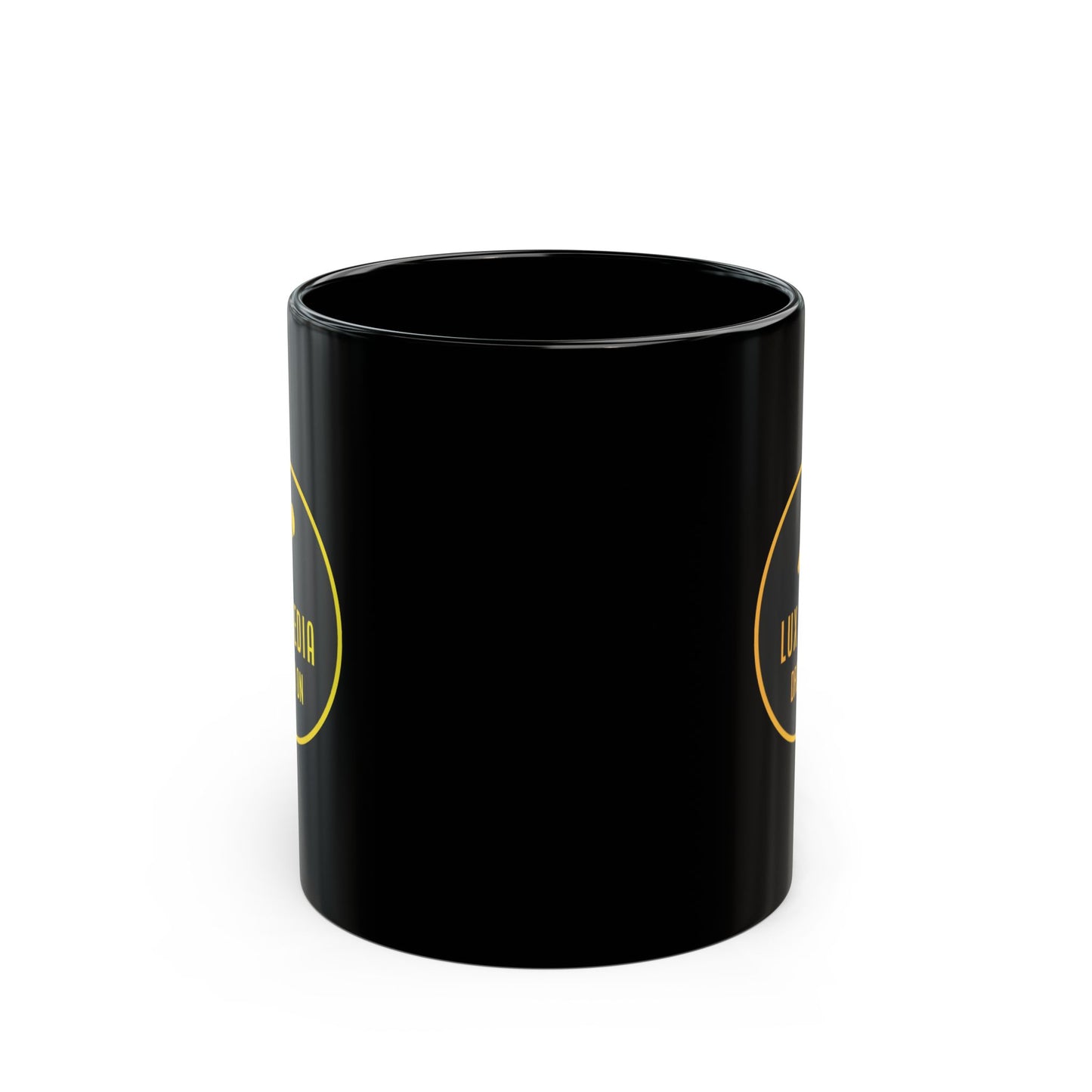 Personalized Black and Gold Lux Mug