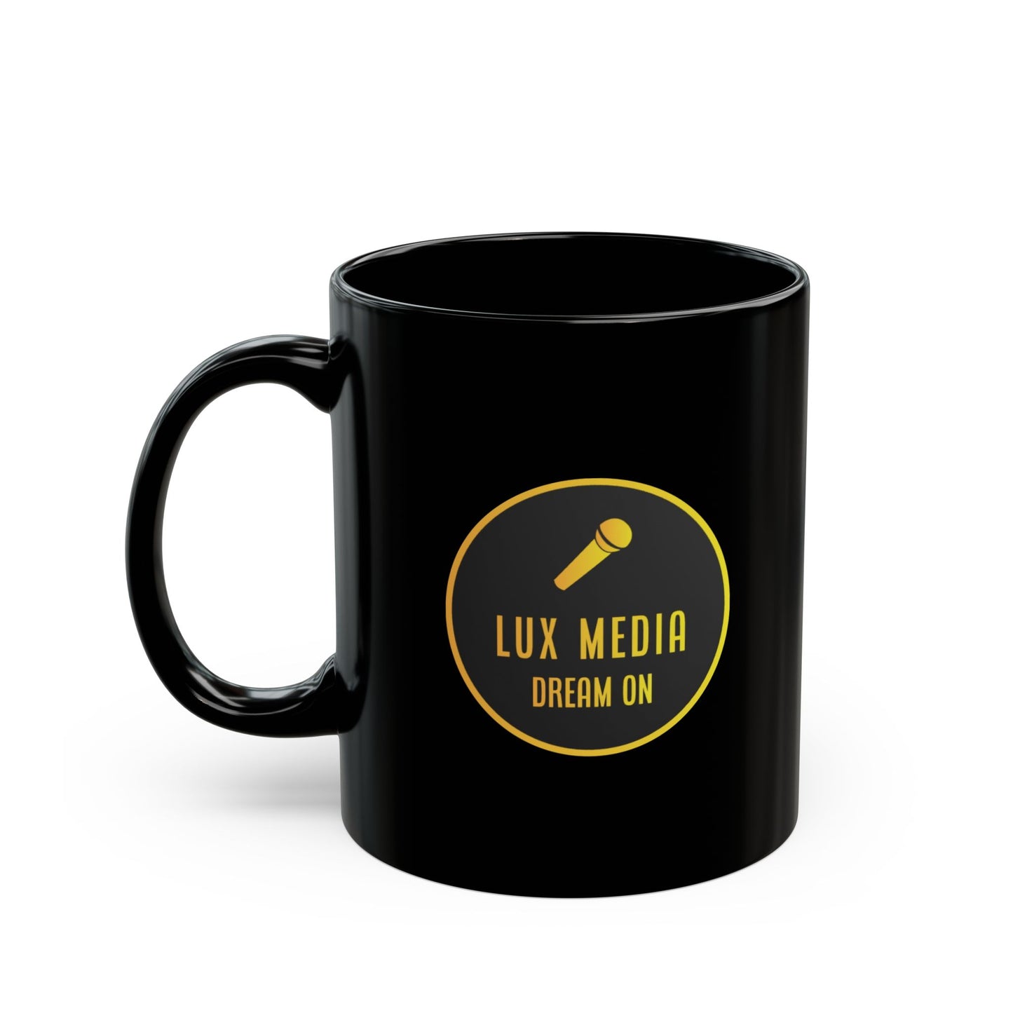 Personalized Black and Gold Lux Mug