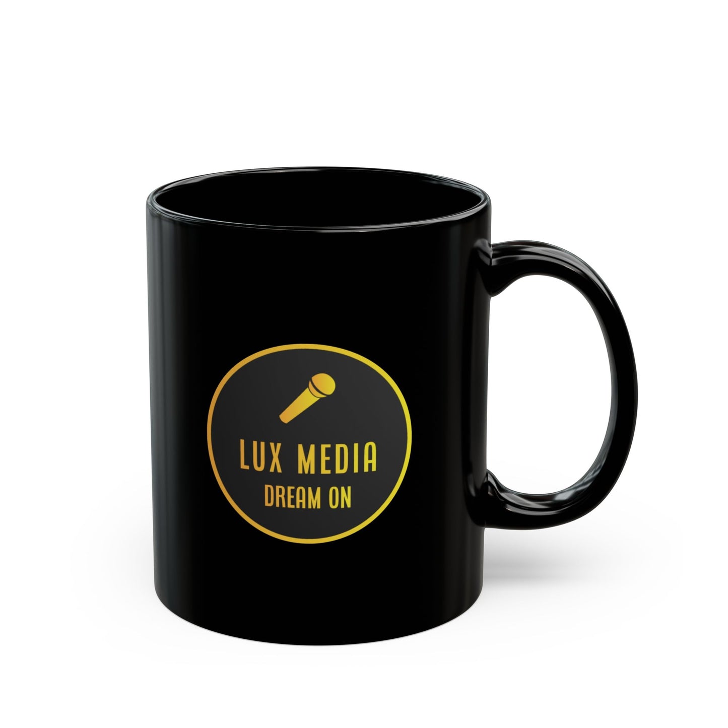 Personalized Black and Gold Lux Mug